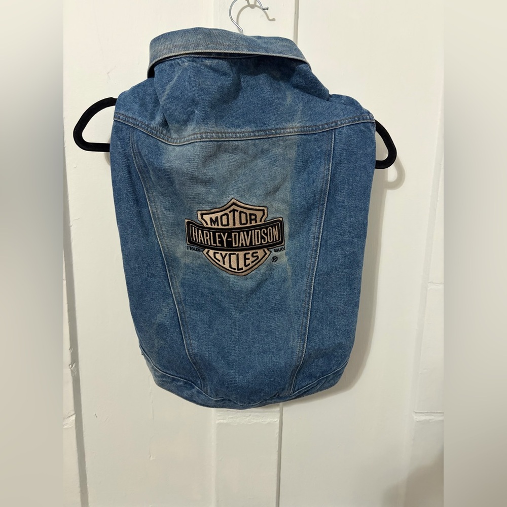 Harley-Davidson dog  Denim Vest with Signature Patch -